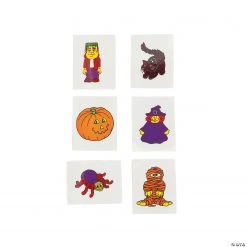 Halloween Glow-in-the-Dark Temporary Tattoos - 72 Pc. -Apparel & Accessories Sales halloween glow in the dark temporary tattoos 72 pc 25 716 a01