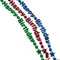 Happy Birthday Beaded Necklaces - 4 Pc. -Apparel & Accessories Sales happy birthday beaded necklaces 4 pc 13968165 a01