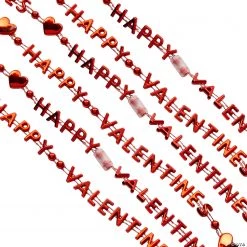 Happy Valentines Beaded Necklaces - 48 Pc. -Apparel & Accessories Sales happy valentines beaded necklaces 48 pc 13961299 a02