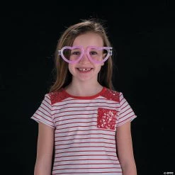 Heart & Star Glow Glasses - 12 Pc. -Apparel & Accessories Sales heart and star glow glasses 12 pc 13908597 a02