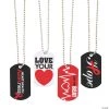 Heart Health Awareness Dog Tag Necklaces - 12 Pc.
