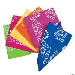 Hibiscus Print Bandanas - 12 Pc.