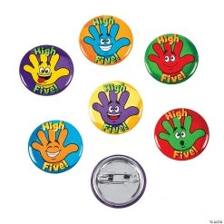 High Five Mini Buttons - 48 Pc.