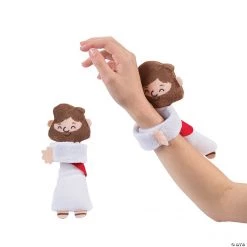 Hugging Plush Jesus Slap Bracelets - 12 Pc.