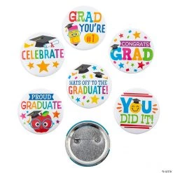 I Graduated Buttons - 24 Pc.