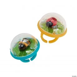 Insect Snow Globe Ring Assortment - 12 Pc.