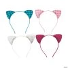 Iridescent Cat Ear Headbands - 12 Pc.