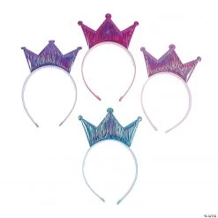 Iridescent Tiara Headbands - 12 Pc.
