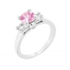 J Goodin Mini Pink Ice Triplet Ring Size 7