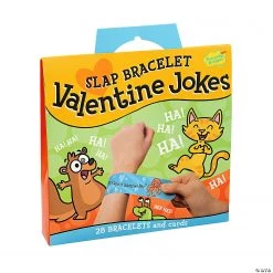 Joke Slap Bracelets with Valentine's Day Card for 28