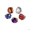 Jumbo Rhinestone Rings - 12 Pc.