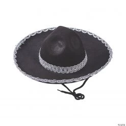 Kid’s Black Mariachi Sombreros - 6 Pc.