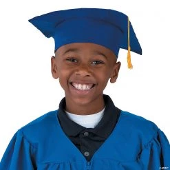 Kids' Felt Elementary School Graduation Mortarboard Hats - 12 Pc. -Apparel & Accessories Sales kids blue felt elementary school graduation mortarboard hats 12 pc 38 113 a01