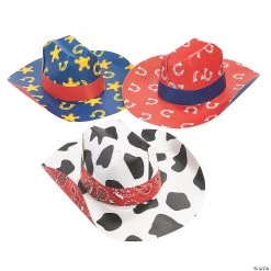 Kids’ Cardboard Cowboy Hats - 12 Pc.