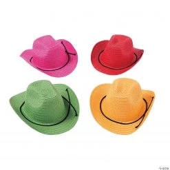 Kids’ Colorful Cowboy Hats - 12 Pc.