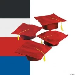 Kids’ Felt Elementary School Graduation Mortarboard Hats - 36 Pc.