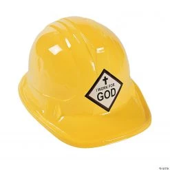 Kids’ I Work For God Construction Hats - 12 Pc.
