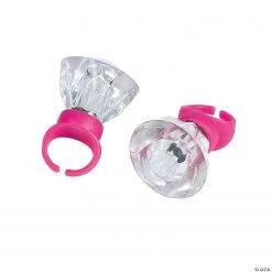 Kids' Light-Up Diamond-Shaped Rings - 12 Pc. -Apparel & Accessories Sales kids light up diamond shaped rings 12 pc 24 2556 a02