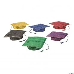 Kids' Sequin Elementary School Graduation Mortarboard Hats - 12 Pc.