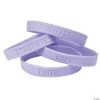 Awareness Ribbon Sayings Rubber Bracelets - 24 Pc.