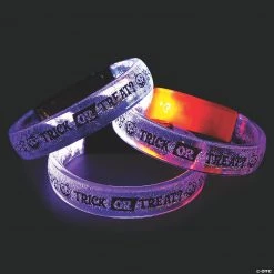 LED Light-Up Halloween Bracelets - 12 Pc.