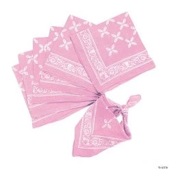 Light Pink Bandanas - 12 Pc.
