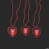 Light-Up Jesus Loves Me Heart Beaded Necklaces - 12 Pc.