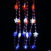 Light-Up Patriotic Mardi Gras Beaded Necklaces - 6 Pc.