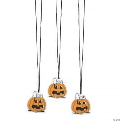Light-Up Peanuts® Jack-O’-Lantern Necklaces - 12 Pc.