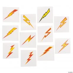 Lightning Bolt Temporary Tattoos - 72 Pc.
