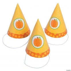 Lil’ Pumpkin Birthday Cone Hats - 12 Pc.