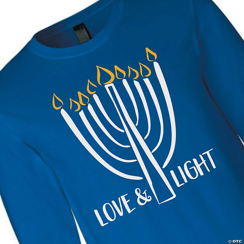 Love & Light Hanukkah Adult’s T-Shirt 1 Love & Light Hanukkah Adult’s T-Shirt