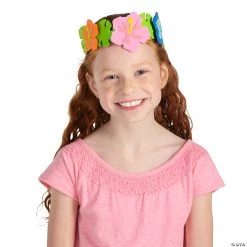 Luau Flower Crown Craft Kit – Makes 12 -Apparel & Accessories Sales luau flower crown craft kit makes 1214105408 a02