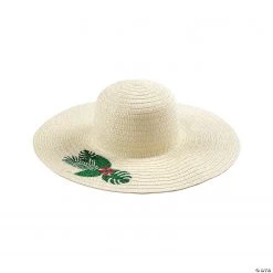 Luau Tropical Print Floppy Hats - 6 Pc.
