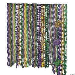 Mardi Gras Bead Necklace Assortment - 100 Pc.