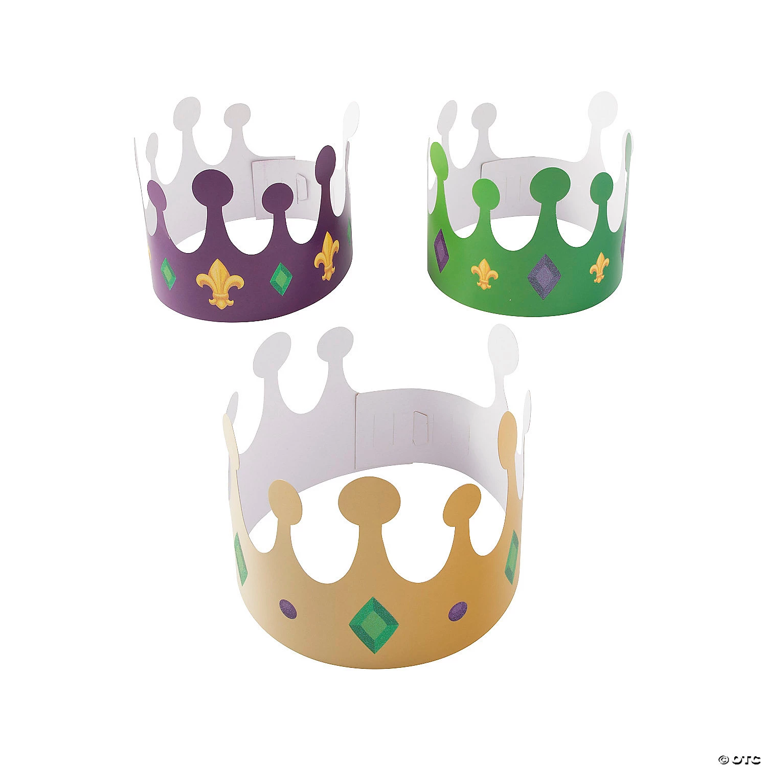 Mardi Gras Crowns - 12 Pc. 1 Mardi Gras Crowns - 12 Pc.