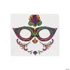 Mardi Gras Full Face Temporary Tattoo - 12 Pc.