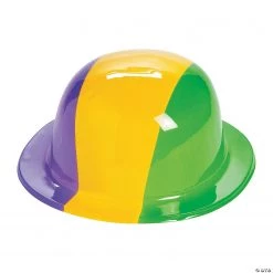 Mardi Gras Tri-Color Derby Hats - 12 Pc.