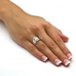 Marquise-Cut Cubic Zirconia Solitaire Wide Band Ring 2.48 TCW in Sterling Silver-Size 7 -Apparel & Accessories Sales marquise cut cubic zirconia solitaire wide band ring 2 48 tcw in sterling silver size 714239064 a02NOWA