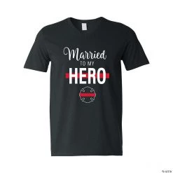 Married to My Hero Firefighter Adult’s T-Shirt