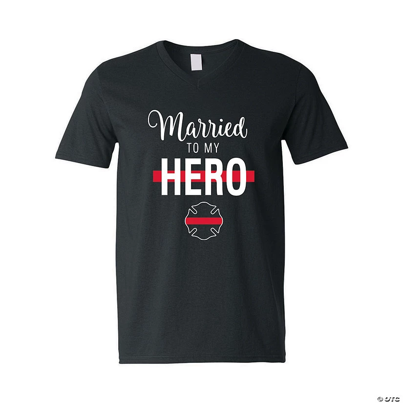 Married to My Hero Firefighter Adult’s T-Shirt 1 Married to My Hero Firefighter Adult’s T-Shirt