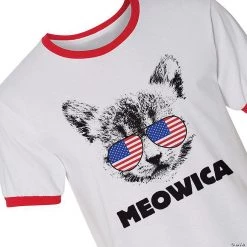 Meowica Adult's Ringer T-Shirt