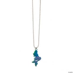 Mermaid Sparkle Silhouette Necklaces - 12 Pc.