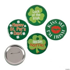 Metal St. Pat's Buttons