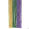 Metallic Mardi Gras Bead Necklaces - 48 Pc.