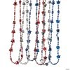 Metallic Patriotic Star Necklaces - 3 Pc.