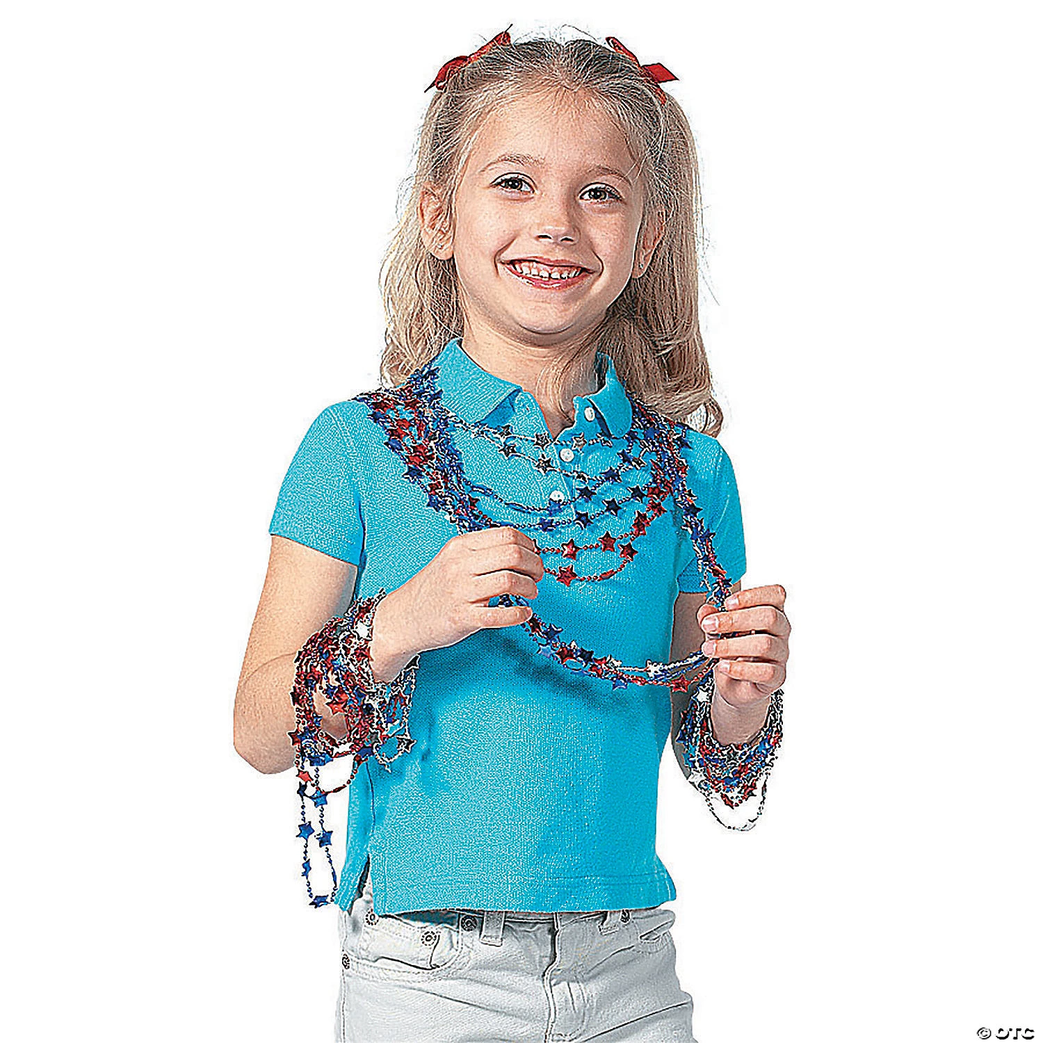 Metallic Patriotic Star Necklaces - 3 Pc. 2 Metallic Patriotic Star Necklaces - 3 Pc. - Image 2