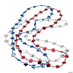 Metallic Patriotic Star Necklaces - 3 Pc. 5 Metallic Patriotic Star Necklaces - 3 Pc. -Apparel & Accessories Sales metallic patriotic star necklaces 3 pc 35 204 pb