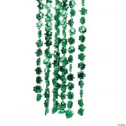 Metallic Shamrock Bead Necklaces - 12 Pc.