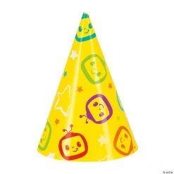 Mini CoComelon Cone Party Hats - 8 Pc.